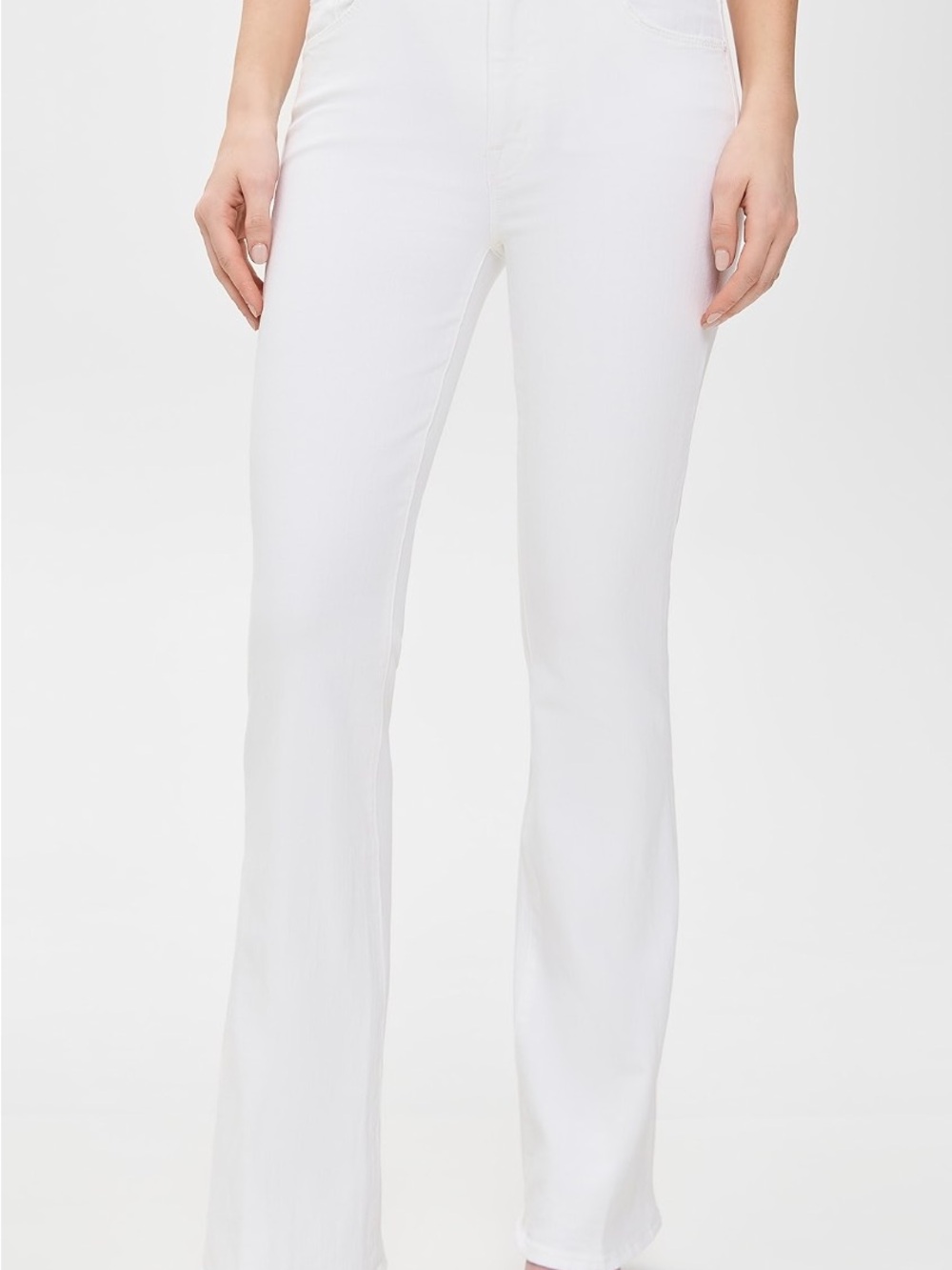MOTHER White Boot-Cut Flare Jeans